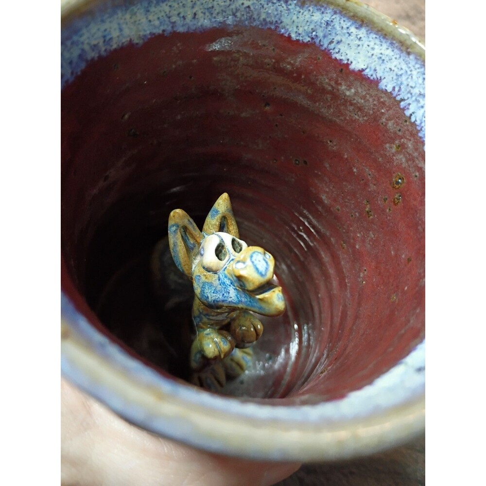 Vintage Clay Images Melissa Hogenson Hidden Dragon Stoneware Surprise Mug